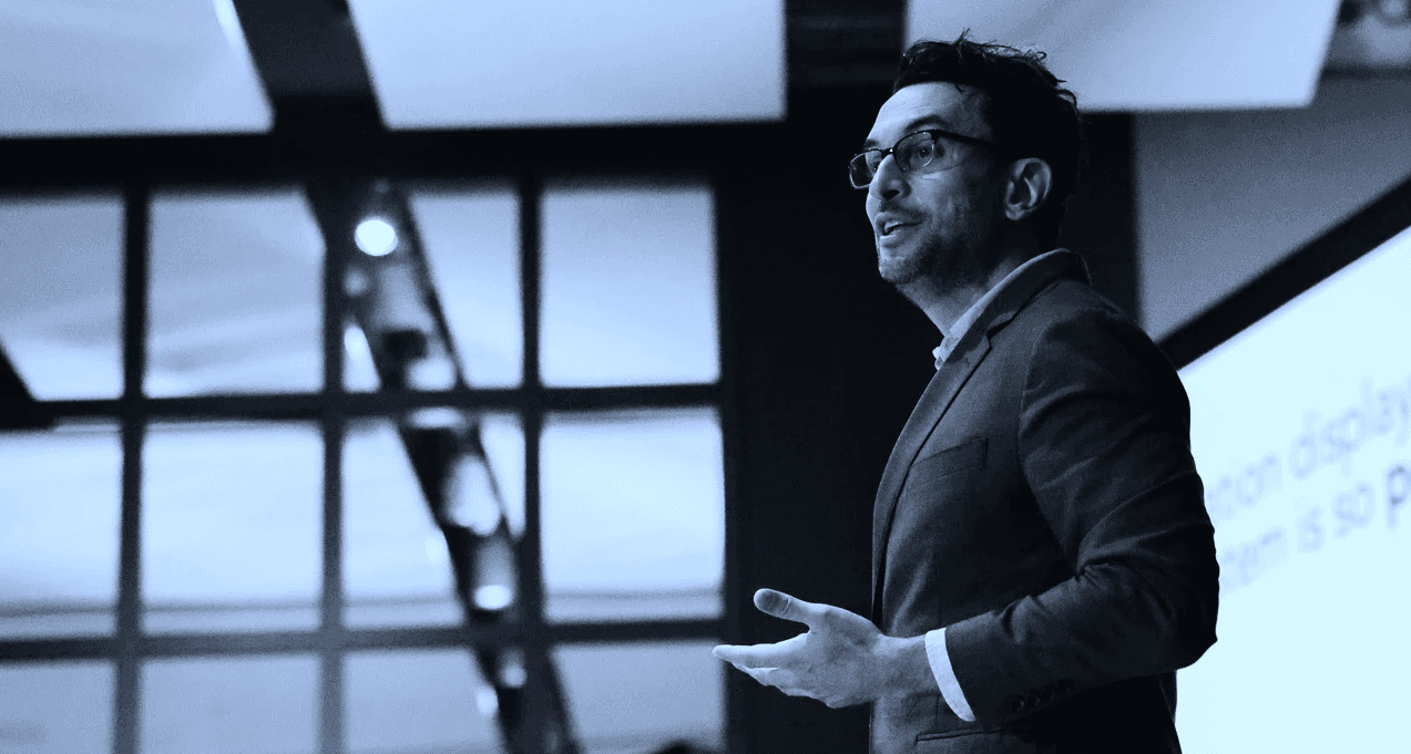 Steve Franconeri speaking at a workshop